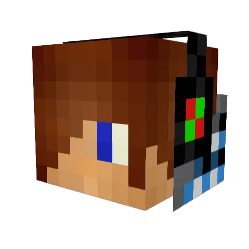 awsomenn Minecraft avatar head, 3D render