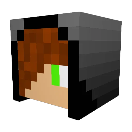awsomespam Minecraft avatar head, 3D render
