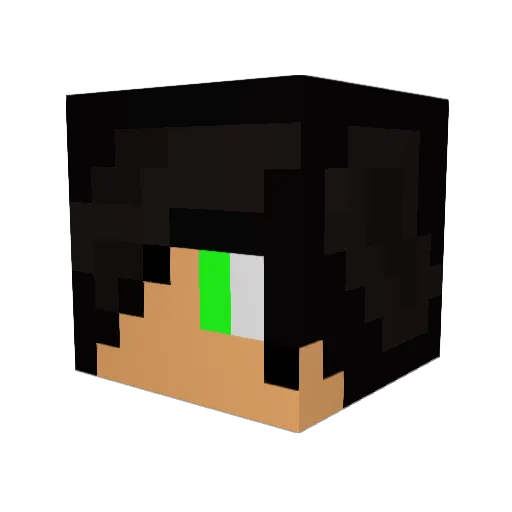 awsomest7 Minecraft avatar head, 3D render