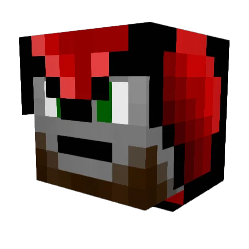awsomevan Minecraft avatar head, 3D render