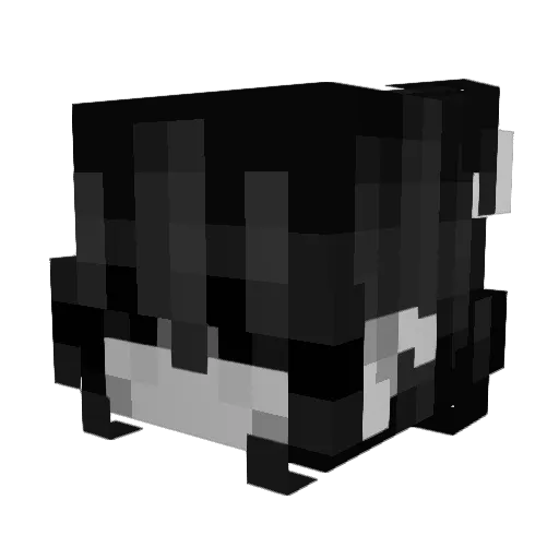 awuuro Minecraft avatar head, 3D render
