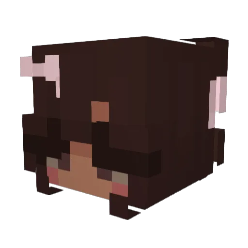 awwes Minecraft avatar head, 3D render