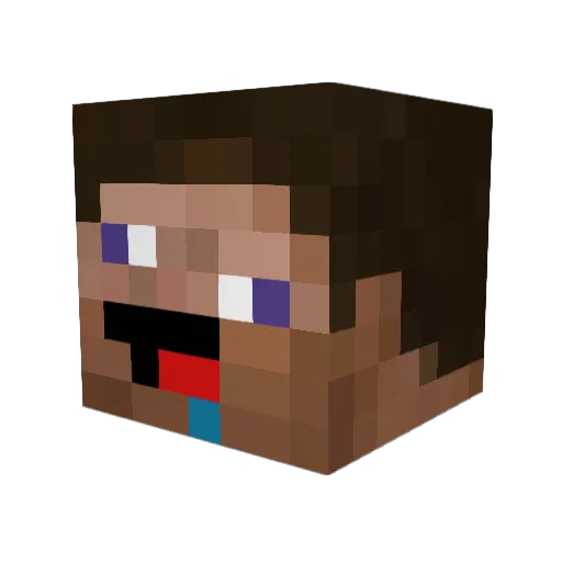 awwh5487_____cc Minecraft avatar head, 3D render