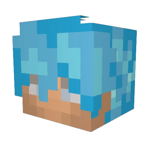 awwsorry Minecraft avatar head, 3D render