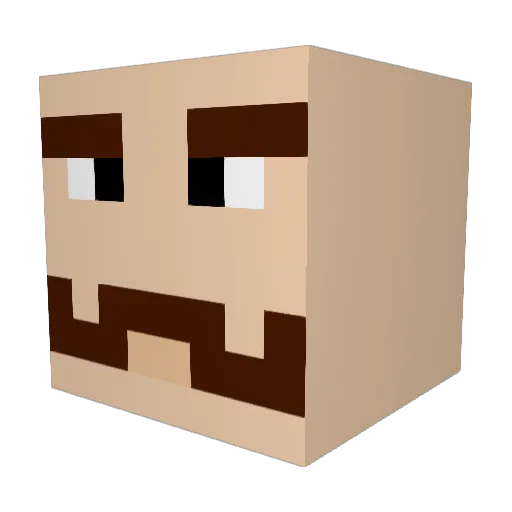 awwwcookiez Minecraft avatar head, 3D render