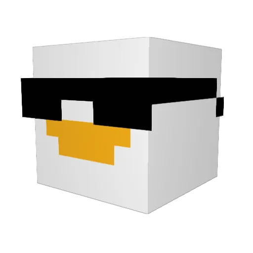 awxef Minecraft avatar head, 3D render