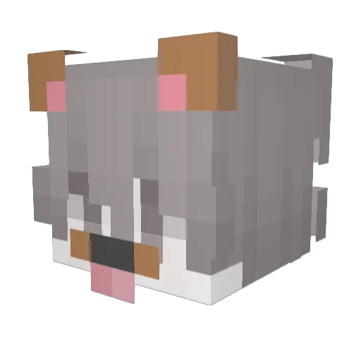 awxni Minecraft avatar head, 3D render