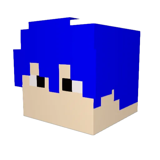 awystv Minecraft avatar head, 3D render