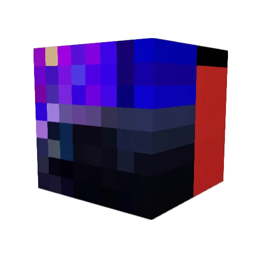 ax3ed Minecraft avatar head, 3D render