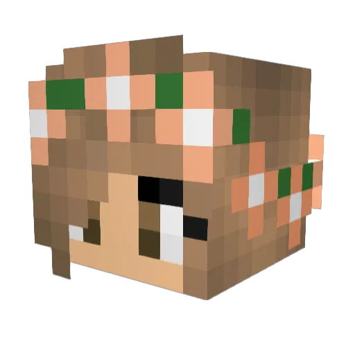 axaiszef Minecraft avatar head, 3D render