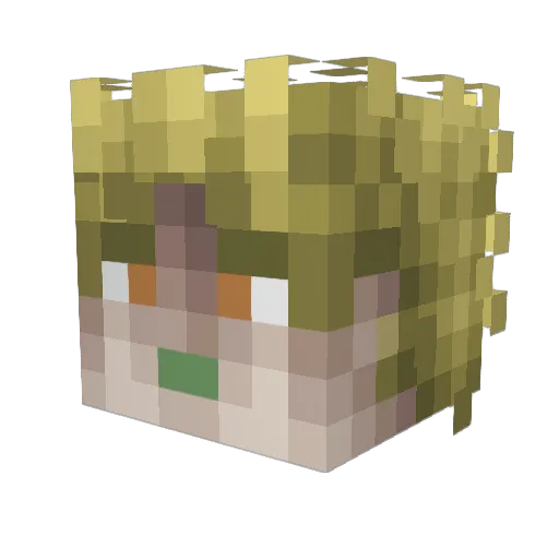 axdl Minecraft avatar head, 3D render