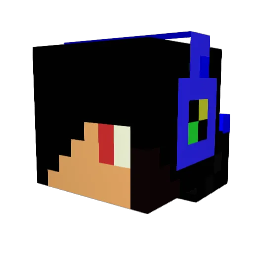 axe3246 Minecraft avatar head, 3D render