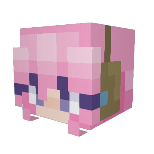 axechan Minecraft avatar head, 3D render
