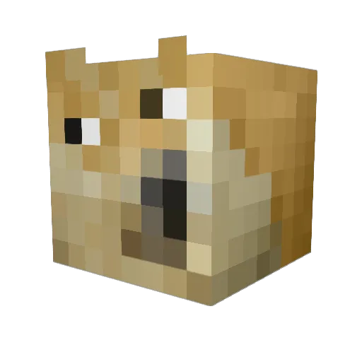 axeinhollow Minecraft avatar head, 3D render