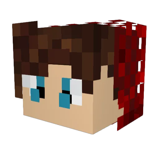 axeldmz Minecraft avatar head, 3D render