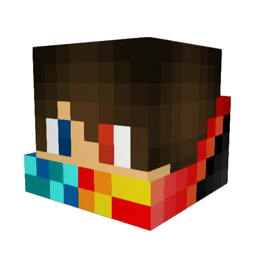 axelrusso Minecraft avatar head, 3D render