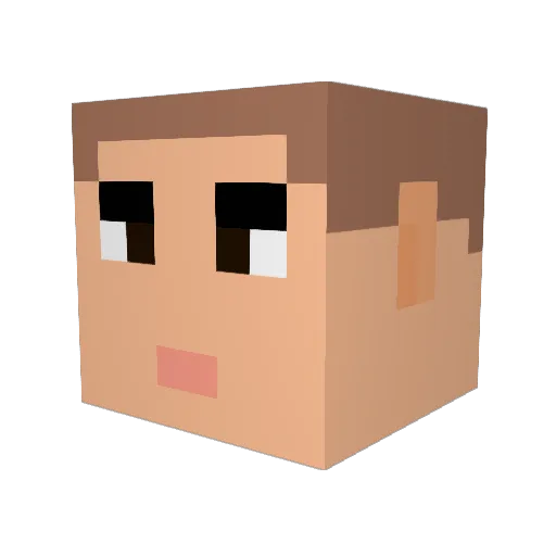 axelschwarzer Minecraft avatar head, 3D render