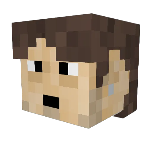 axelsfalukorv Minecraft avatar head, 3D render