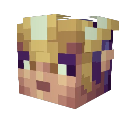 axelwgm Minecraft avatar head, 3D render