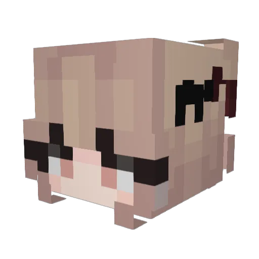 axeo Minecraft avatar head, 3D render