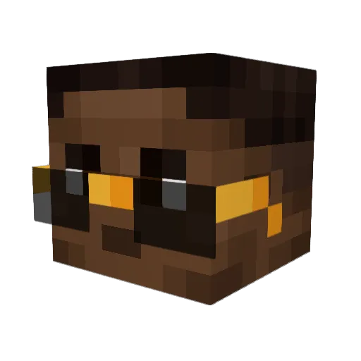 axethozot Minecraft avatar head, 3D render