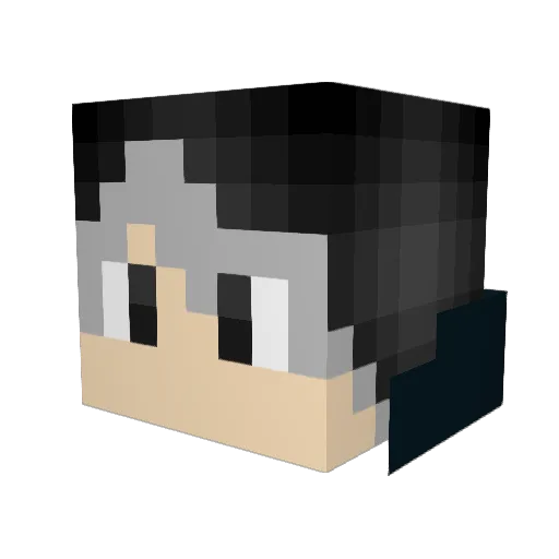 axew2 Minecraft avatar head, 3D render