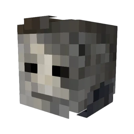 axiky Minecraft avatar head, 3D render