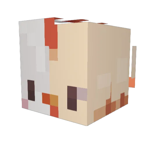 aximaxiaxi Minecraft avatar head, 3D render