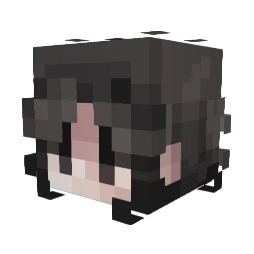 axiousl Minecraft avatar head, 3D render