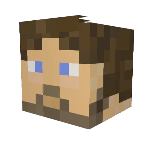 axiscpi Minecraft avatar head, 3D render