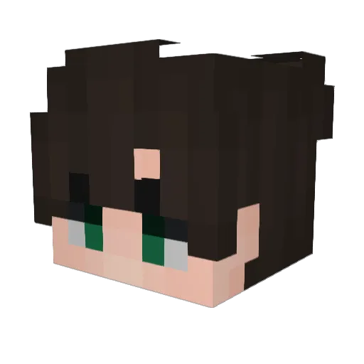axlc Minecraft avatar head, 3D render