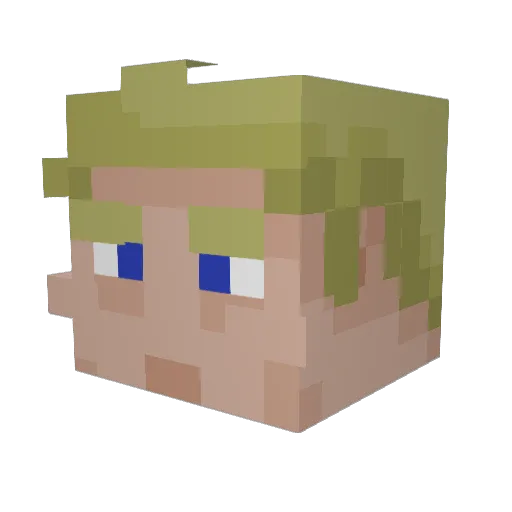 axlrows Minecraft avatar head, 3D render