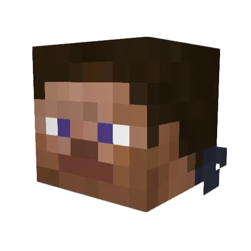 axmndo Minecraft avatar head, 3D render
