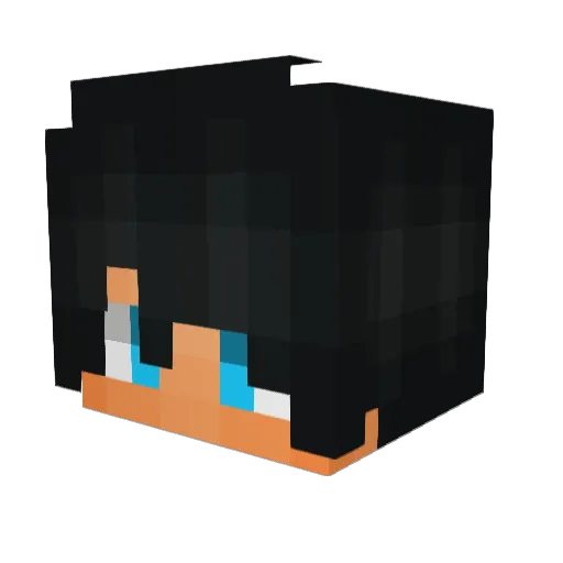 axo30_ Minecraft avatar head, 3D render
