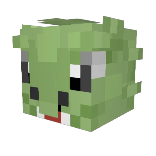 axo_king717 Minecraft avatar head, 3D render
