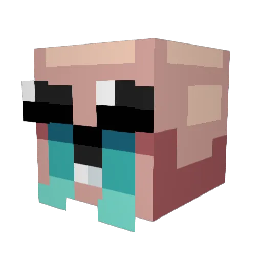 axofr Minecraft avatar head, 3D render