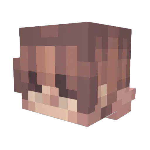 axolotldreamss Minecraft avatar head, 3D render