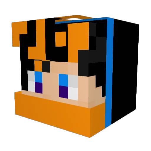 axolotle7777982 Minecraft avatar head, 3D render