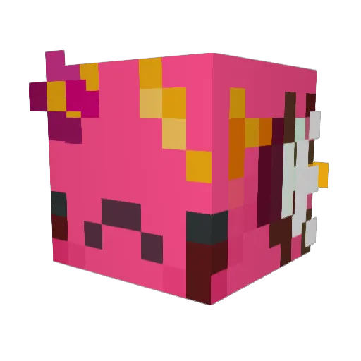 axolyaaa Minecraft avatar head, 3D render