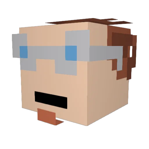 axone0 Minecraft avatar head, 3D render