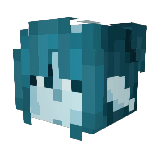 axopie Minecraft avatar head, 3D render