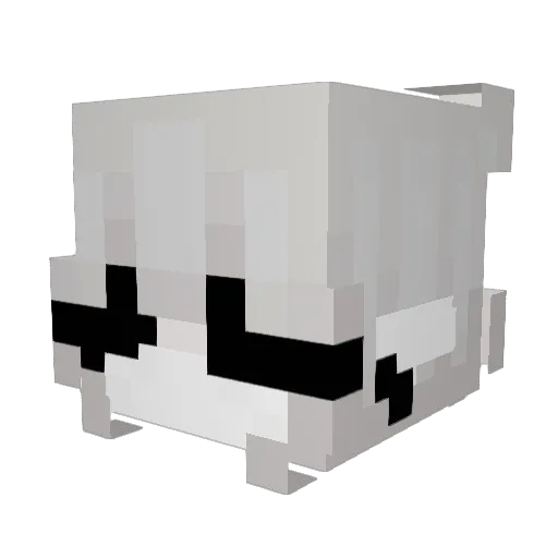 axora Minecraft avatar head, 3D render