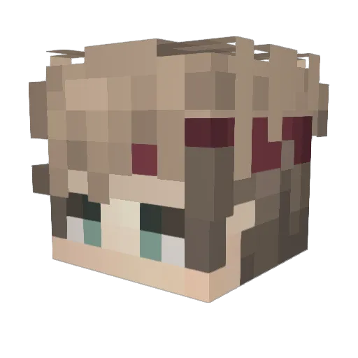 axxinxx Minecraft avatar head, 3D render