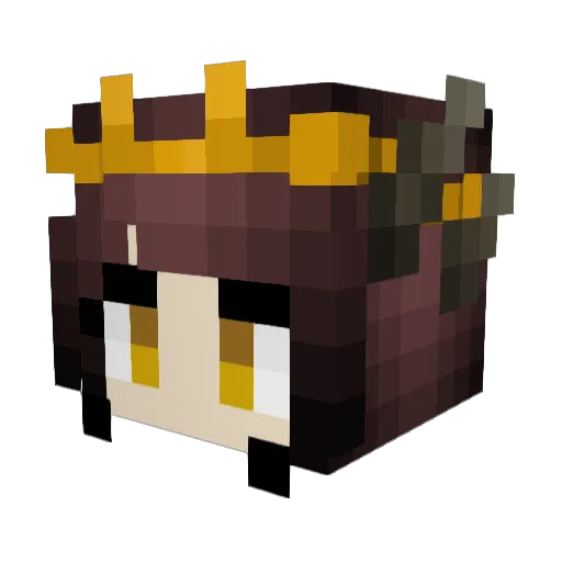 axxoltl Minecraft avatar head, 3D render