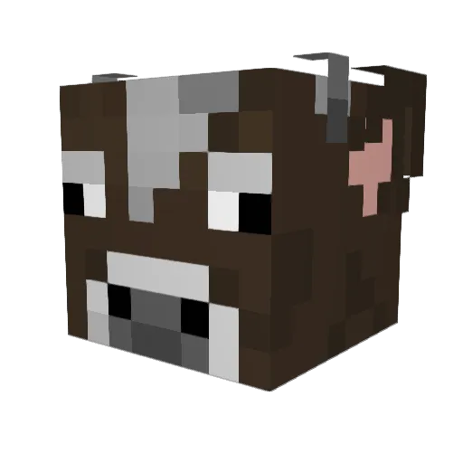axxx Minecraft avatar head, 3D render