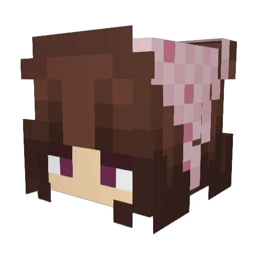 axynge Minecraft avatar head, 3D render