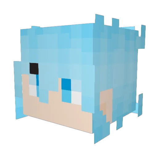 axysin Minecraft avatar head, 3D render