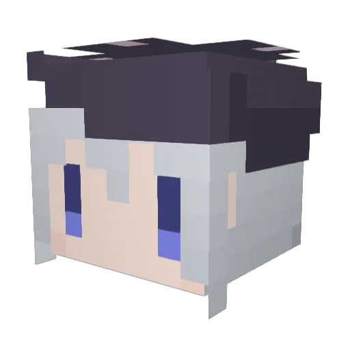 aya_l_ Minecraft avatar head, 3D render