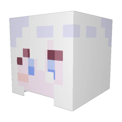 aya_micra Minecraft avatar head, 3D render