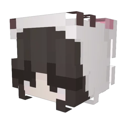 ayaami Minecraft avatar head, 3D render